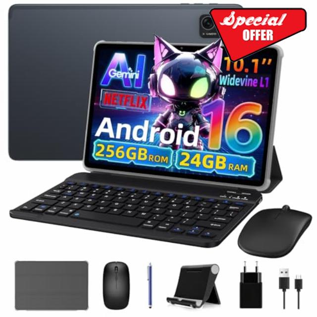 Android 16 Tablet with Keyboard