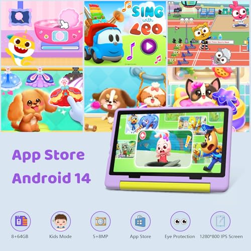 Android 14 tablet for kids with Octa Core Processor