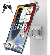 BUSIVYTA Anti-Theft Tablet Wall Mount with Key Lock, Full Motion Commercial Locking iPad Holder M...
