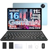 POPUX U11 Pro Android 16 AI Tablet, 11 Inch Android Tablets, 30GB RAM+256GB ROM/2TB, 90Hz Octa Co...