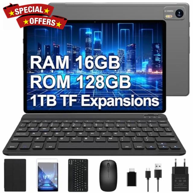 Tablet Latest Android OS Tablet with 10 Inch FHD Display