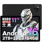POPUX TAB A9+ Android 16 Tablet 2026, 11 Inch Tablet with Gemini AI, 8580mAh & T7200 Octa Core An...