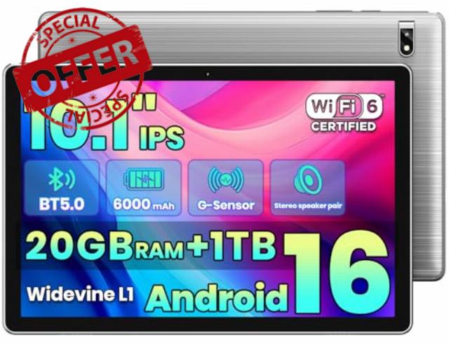 TPZ 2026 Latest Android 16 Tablet 10.1 Inch