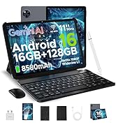 U11 Android 16 Tablet With Gemini AI, 11 Inch IPS 90Hz Display, 16GB +128GB/ 2TB TF, 8580mAh Batt...