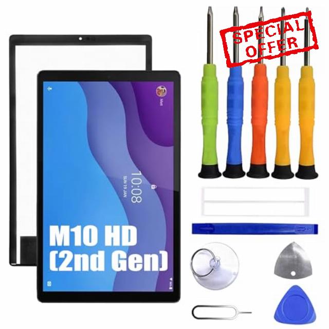 Compatible with Lenovo Tab M10 HD Gen 2 TB-X306X Touch Screen Digitizer LCD Display Replacement [Fingerprints] With Repair Ki