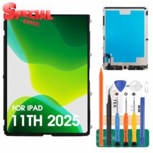 SRJTEK For iPad 11th Gen 2025 LCD Screen for iPad A16 (2025) LCD Screen Replacement for iPad 10.9" A3355 A3356 A3354 LCD Display Assembly Repair Kits (Black