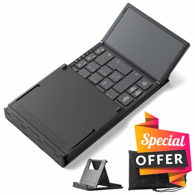 Inateck Foldable Bluetooth Keyboard with Touchpad