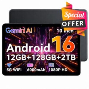 10 Inch Android 16 Tablet with GEMINI AI 2.0