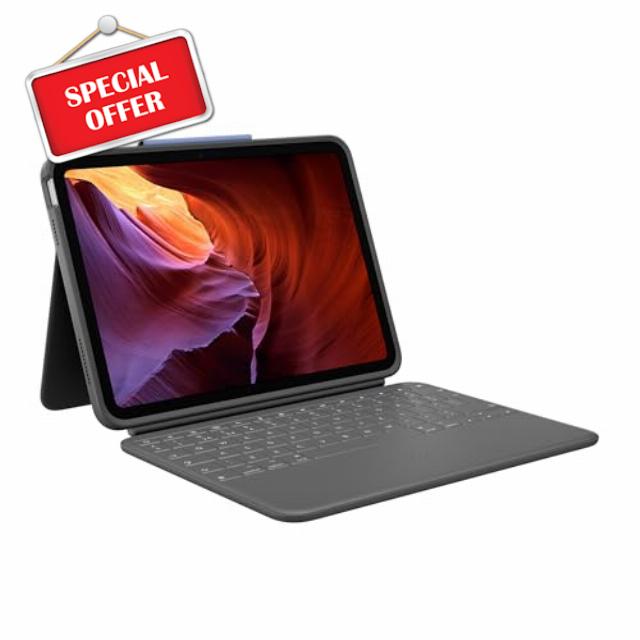 Logitech Rugged Folio Keyboard Case for iPad (10th gen & A16)                                                          Smart Connector