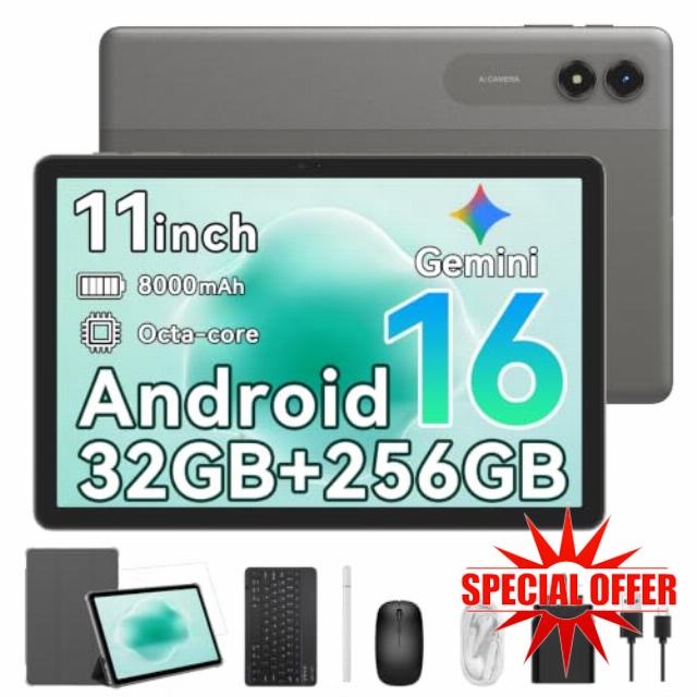 Tablet 2026 Android 16 Tablet with Gemini AI