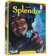 Text reads '7 WONDERS'. Board game box showing ancient world theme with architectural elements and silhouetted figures against sunset sky.