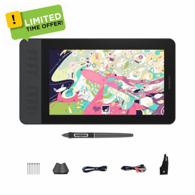 GAOMON PD1161 V2 Drawing Tablet with Screen for Beginners 16384Levels 11.6" Full HD Graphic Tablet for Design