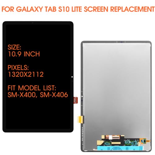 Black LCD Display for Samsung Galaxy Tab S10 Lite 10.9 Inch