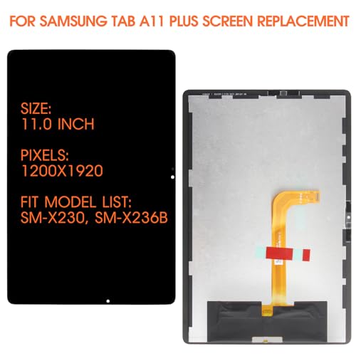 Black Screen Replacement for Galaxy Tab А11 Plus SM-X230