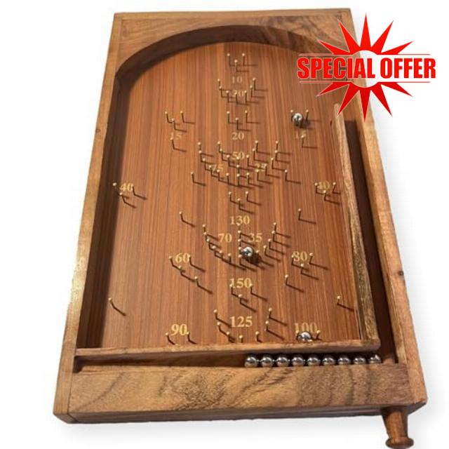 Thorness Classic Vintage Wooden Bagatelle Pub Tabletop Game for Adults 16+