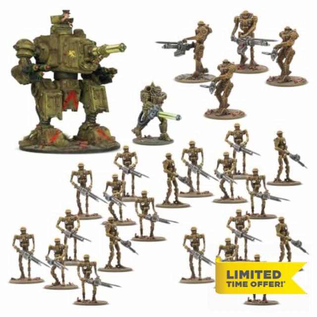 Warlord Games Konflikt 47 British Commonwealth Starter Army 28mm Miniatures British Commonwealth Automated Battalion - Highly Detailed 28mm Scale Miniatures