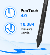 Text reads 'Bluetooth 5.0', '16 Hours', 'Battery Life'. Black rectangular Bluetooth speaker with wireless connectivity indicator and blue accents shown on white background.